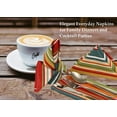 thumbnail image 4 of Ruvanti Table Cloth Napkins 6 Pack(100% Cotton 18" X 18") Dinner Napkins,Soft & Comfortable Cotton Napkins. Multi Color Luxurious Linen Napkins/Fabric Napkins for Christmas/Thanksgiving Dinn, 4 of 7