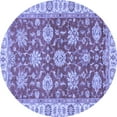 thumbnail image 1 of Ahgly Company Machine Washable Indoor Round Oriental Blue Traditional Area Rugs, 3' Round, 1 of 4