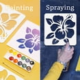 thumbnail image 3 of 1set 5Pcs 5 Styles PET Hollow Out Drawing Painting Stencils for DIY Scrapbook Photo Album Flower 100~300x100~300mm 1pc/style, 3 of 7
