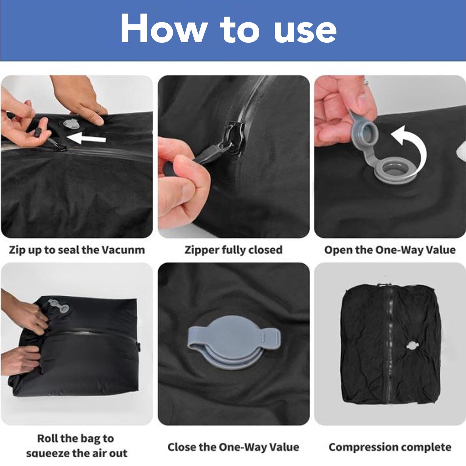 Vacuum Seal Packing Cube, Space Saving Lightweight Travel Vacuum Bag 17L 70D TPU  For Suitcase
