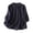Navy, variant on Women's V Neck Pinstripe Pleated Cotton Linen Blouse Bishop Sleeve Casual Button Down Shirt for Ladies