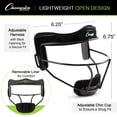 thumbnail image 3 of Mascarilla facial para softball Champion Sports Steel Classic Purple, 3 of 9