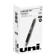 Uniball 207 Retractable Gel Pens, Micro Point (0.38mm), Black Ink, 12 Count