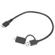 thumbnail image 1 of USBC (TYPE C) USB 3.0 to Micro USB 3.0 2 in 1 PVC Hard Drive Data Cable, 1 of 4