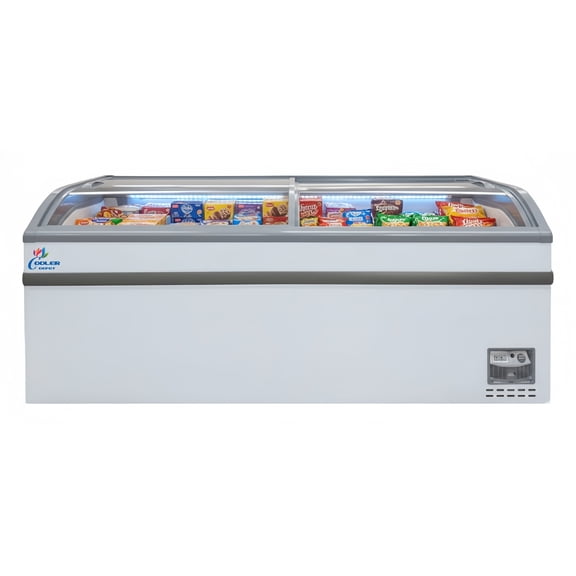 Cooler Depot 80 inch 16.8 cu.ft, Commercial Market Grocery Island Chest Freezer, NSF Certified.
