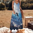 thumbnail image 2 of Water Splash Ripple Sleeveless Dress Woman Fashion Long Dresses Women's Summer Suit Dress Summer 2025 Women, 2 of 7