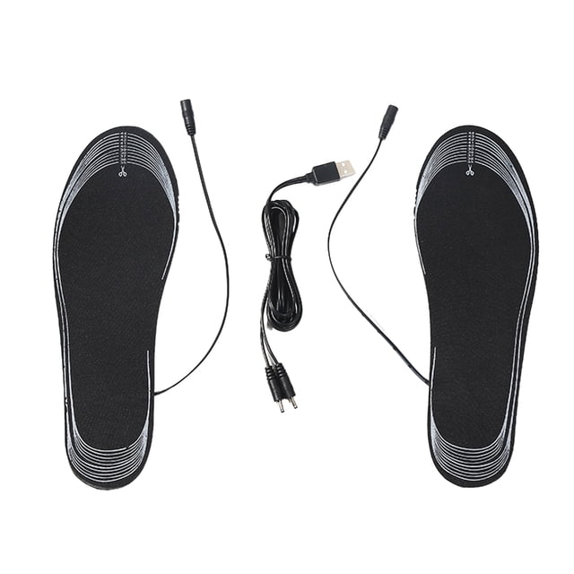 Generic Plantillas Térmicas USB Ajustables para Hombre y Mujer, Calientapiés Portátiles para Actividades al Aire Libre, Tallas 35-44, Lavables, Sin Batería Incluida