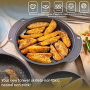 Solidteknics QL224D 9.5 inch AUS-ION Lightning Oven-To-Table Dual Handle Wrought Iron Pan