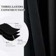 thumbnail image 5 of StangH 100% Blackout Black Curtains for Bedroom, Back Tab Winter-proof Drapes Thermal Insulated Noise Reducing Curtains for Kitchen/Nursery/Livng Room, W52 x L84, 2 Panels, 5 of 7