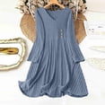 thumbnail image 3 of Gfyviroh Dresses for Women V Neck Long Sleeve Casual Midi Dresses Button Ribbed Solid Color Lightweight Knit Dresses, 3 of 6