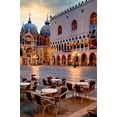thumbnail image 2 of Blaustein, Alan 23x32 Black Ornate Wood Framed with Double Matting Museum Art Print Titled - Piazza San Marco At Sunrise #2, 2 of 4