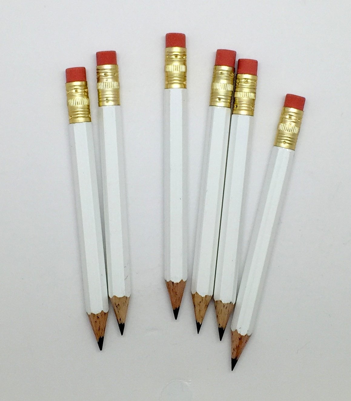 Half Pencils Sharpened Hex (Golf Pencils Pew Pencil Score Pencil Short Pencil) (Royal Blue) Half Pencils with Eraser - Golf, Classroom, Pew, Short, Mini