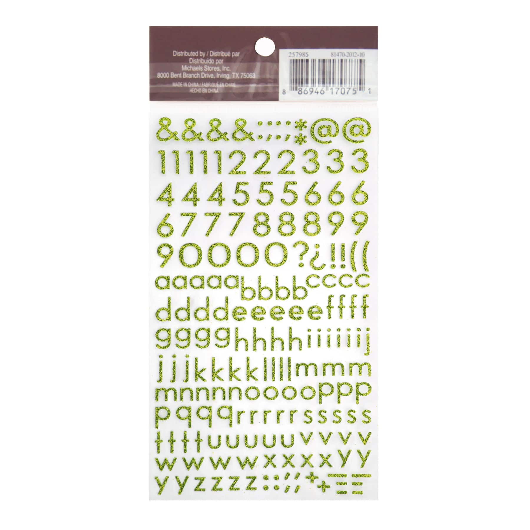 Recollections Glitter Block Alphabet Stickers, 12 Pack