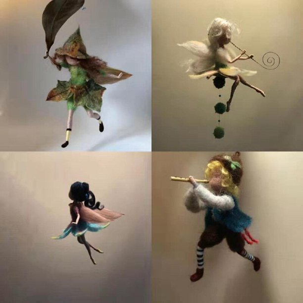 Little Fairy Wool Felt Craft Kits DIY Handmade Home Yarn Gift Non Finished Poked Set Handcraft Kit For Needle Material Pack heqiyong LED