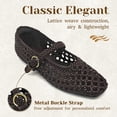 thumbnail image 2 of Mary Jane Flats for Women, Comfortable Round Toe Dressy Ballet Flats with Braided Adjustable Buckle and Memory Foam Cushioning, 2 of 6