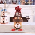thumbnail image 1 of Christmas Wine Bottle Covers,Santa Claus Snowman Reindeer Drawstring Bags Design Flannel Wine Bottle Cover Decor for Holiday Winter Xmas Party New Year Tabletop Decoration, 1 of 3
