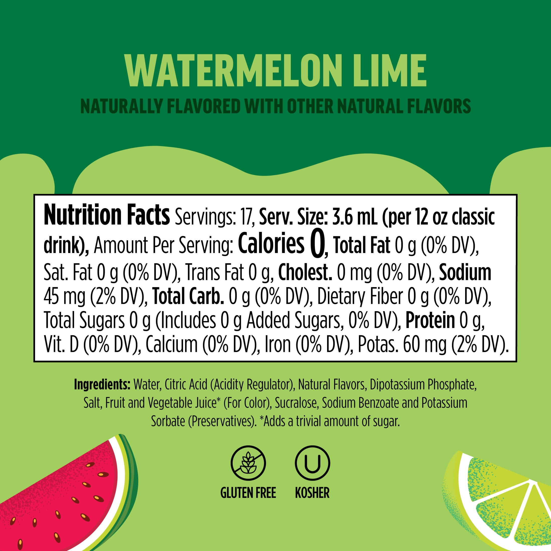 (2 pack) Ninja Thirsti FRUITI CHILL Watermelon Lime Flavored Liquid Water Drops, 1 Flavor Pod, WCFWTLI61