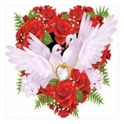 Botany Rose Love Pigeon DIY Full Drill Diamond Painting Embroidery Cross Stitch