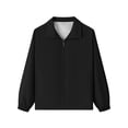 thumbnail image 3 of FSYBOA Boys Lightweight Jackets Size 8, Long Sleeve Windproof Collared Casual Kids Fall Outerwear Black, 3 of 7