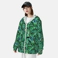 thumbnail image 5 of Daiia Monstera Leaves UPF 50+ Sun Protection Hoodie Jacket Lightweight Long Sleeve Sun Shirt for Women Men with Pocket Hiking Outdoor-Large, 5 of 9