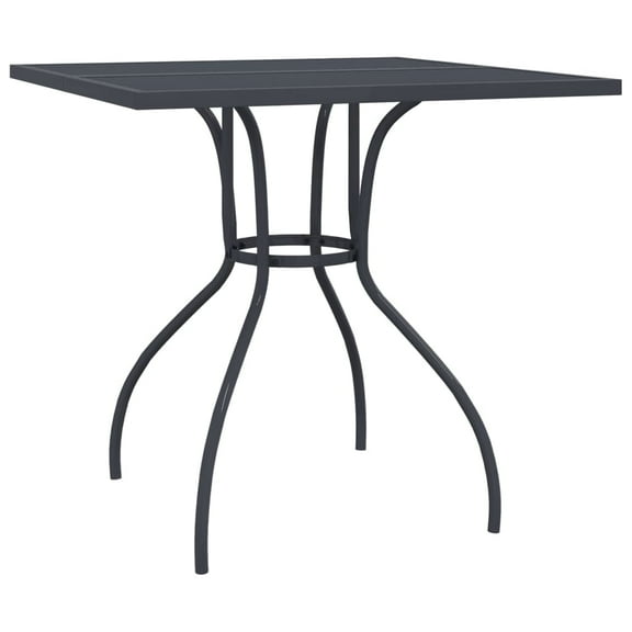 vidaXL Patio Table Outdoor Bistro Table with Metal Frame Anthracite Steel Mesh