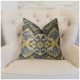 thumbnail image 2 of Plutus 20" x 30" Sacred Pixie Handmade Luxury Pillow in Blue Navy and Taupe, 2 of 3