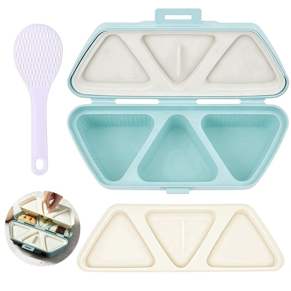 FZENeast 6 in 1 Onigiri Mold Triangle Onigiri Mold，Non-Stick Rice Ball Maker Easy To Use,Musubi Press Maker Kitchen tool Set for Making 6 Sushi at Once