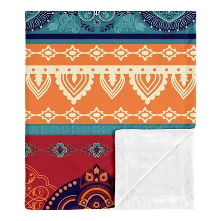 UPC: 0846480087007 | Sweet Jojo Designs Red Boho Chic Baby Girl Blanket Receiving Security Swaddle for Newborn or Toddler Nursery Car Seat Stroller Soft Minky – Orange Teal Turquoise Blue Bohemian Colorful Mandala Vintage