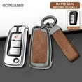 thumbnail image 3 of For Nissan B 3 buttons key case Key Shell Protector Bag with Keychain Auto Accessories Zinc alloy+leather Car Key Case Cover, 3 of 15