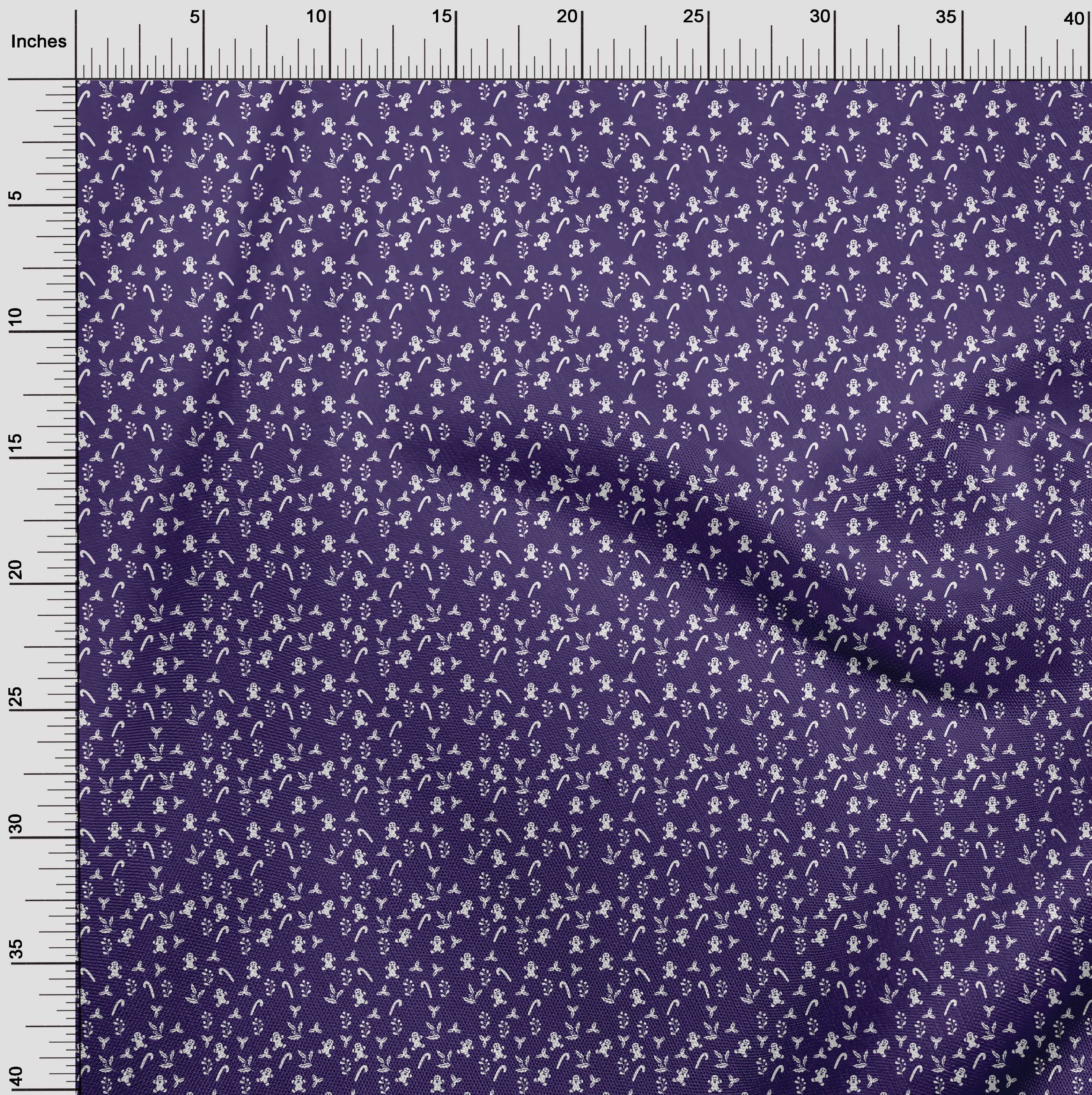 oneOone Velvet Violet Fabric Christmas Craft Projects Decor Fabric Printed By The Yard 58 Inch Wide