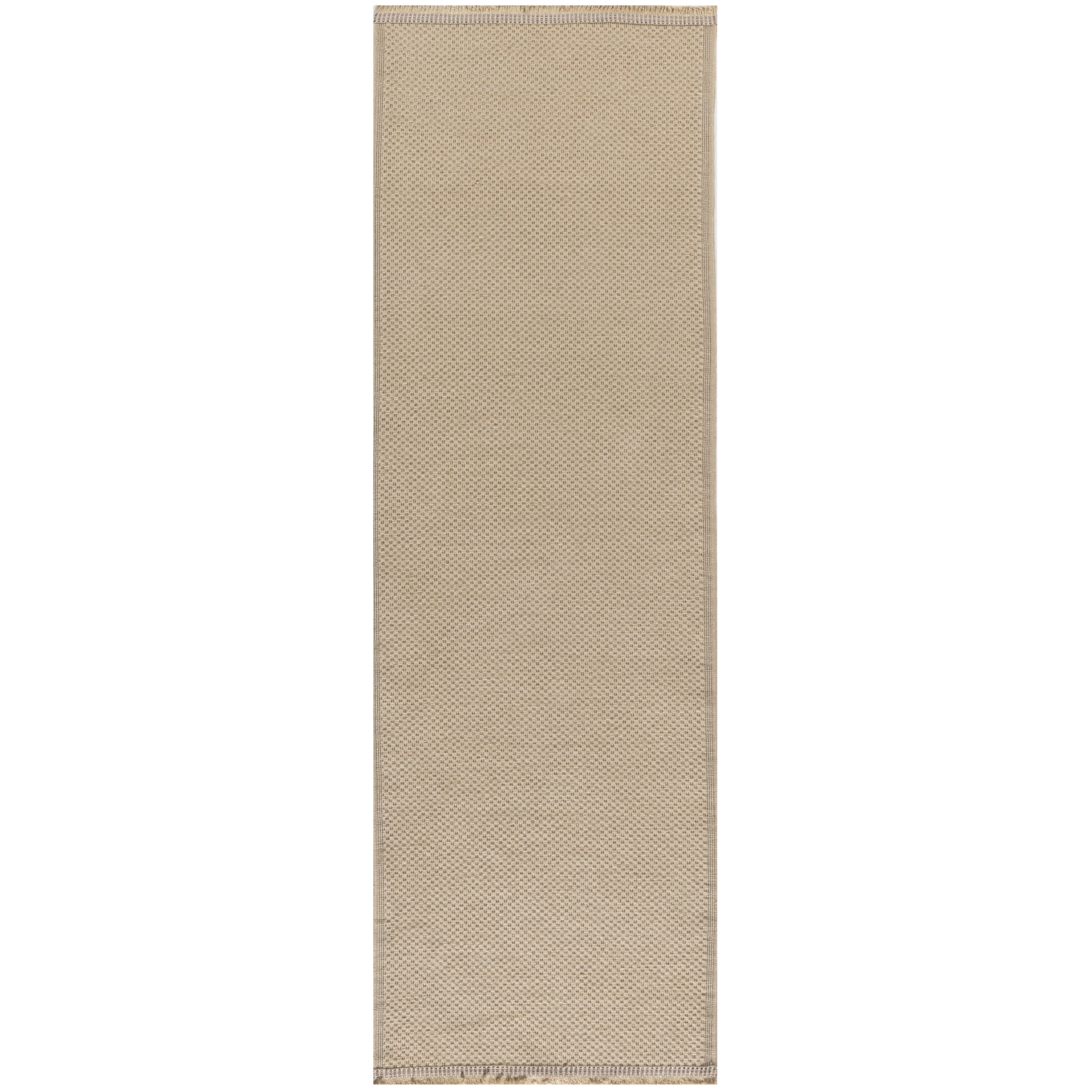 Nourison Washable Jute 2' x 6' Natural Modern Indoor Rug