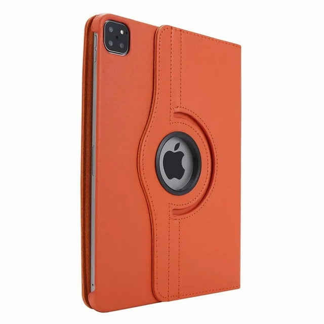 Étui Pivotant à Rotation à 360° pour Apple iPad Pro 13 Pouces 2024, Support à Angles Multiples, Couverture en Cuir PU, Réveil Automatique avec Sangle Élastique de Protection - Rouge
