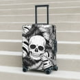 thumbnail image 6 of Rateoe Skull and palm leaves Printed Luggage Cover, Suitcase Protector Fits 18-32 Inch Luggage-Large, 6 of 7