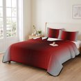 thumbnail image 2 of Twin XL Quilt Set 68''x98'', Dark Red Grey Black Ombre Lightweight Bedspread Coverlet Set with 2 Pillow Shams, Farmhouse Gradient Minimalist Breathable All Season Quilt Bedding for Dorm/Guest Room, 2 of 9