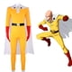 thumbnail image 3 of Disfraz de Anime de ONE PUNCH-MAN, mono amarillo de Saitama con capa blanca, conjunto de mono de superhéroe para Halloween, 3 of 4
