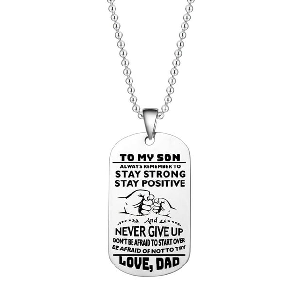 To my son necklace from dad clearance
