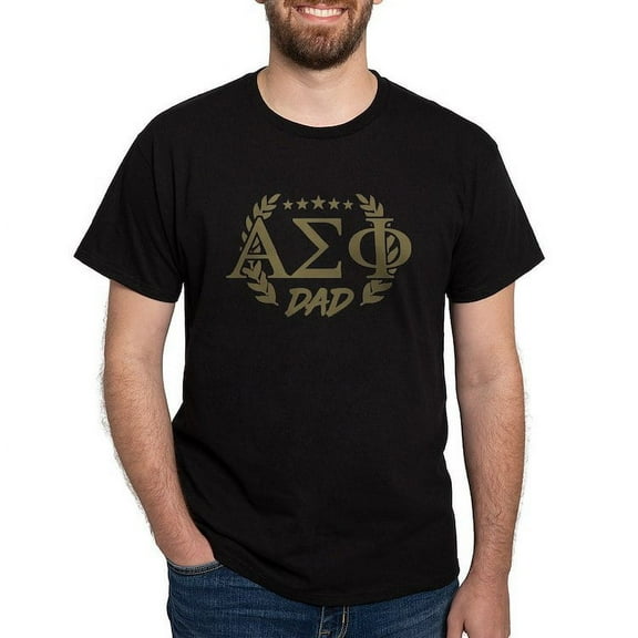 CafePress - Alpha Sigma Phi Greek Dad Gold T Shirt - Men's Classic Graphic Cotton T-Shirt
