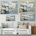 thumbnail image 4 of Designart "Painted Blue And Gold Magnolias VI" Magnolias Wall Art Living Room, 4 of 7