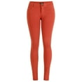 thumbnail image 4 of La Bijou 611S Ultra Stretch Skinny Pants Jeggings for Women Juniors - Rust, L, 4 of 5