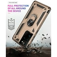 thumbnail image 5 of TechCircle Samsung Galaxy S21 Ultra Case, Ring Holder Kickstand Magnetic Hybrid Rugged Shockproof Cover, Gold, 5 of 7
