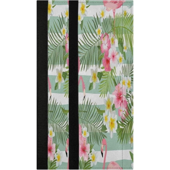 Coolnut 2PCS Refrigerator Door Handle Covers, 14"x 5.5"Flamingo Palm Flowers Handle Covers for Fridge and Microwave Oven,Keep Your Kitchen Appliance Clean from Smudges, Drips, Oil