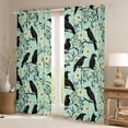 thumbnail image 2 of Erosebridal Black Crow Blackout Curtains Set of 2 (52x84 Each),Cute Daisy Rustic Flower Window Curtains For Boys Teens, 2 of 7