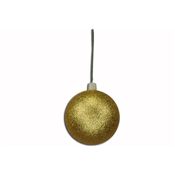 Queens of Christmas ORN-BLKG-70-GO-12PK 2.75 in. Paillettes Boule Ornement avec Fil & 44; Or - Pack de 12