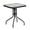 Clear/Black, variant on 23.5" Square Tempered Glass Patio Side Table, Modern Indoor & Outdoor End Table for Garden, Deck, Balcony & Patio, Heavy-Duty Metal Frame for Residential & Commercial Use
