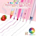 thumbnail image 5 of 53PCS Fruit Scented Markers Set - Art Coloring Drawing Kits with Unicorn Pencil Case, Art Supplies,Stationary Set Pencil,Crayon&Markers Stuff,Birthday Gifts Toys, 5 of 7