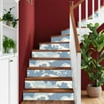 thumbnail image 6 of Peel and Stick Wallpaper Contact Paper Japanese Inspired Blue Waves Cloud Line Art Style Self Adhesive and Removable 23.6in x 118in, 6 of 8
