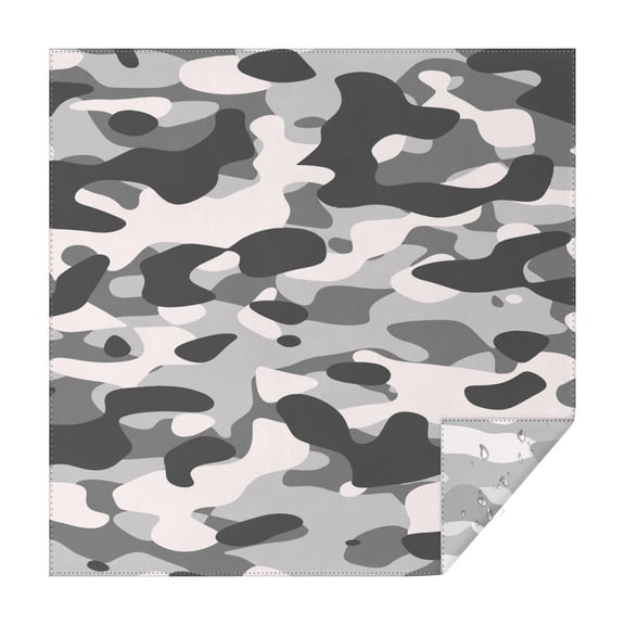 Camouflage Square Tablecloth 42x42in(107x107cm) – Waterproof Polyester Printed Table Cover, Wrinkle Resistant & Washable for Kitchen Dining Picnic Party Decor