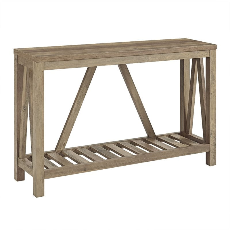 52 AFrame Rustic Entry Console Table Reclaimed Barnwood