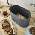 thumbnail image 3 of Salton Swan Kitchen Nordic Steel Bread Bin w/ Cutting Board Lid, Slate Gray, 3 of 7