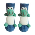 thumbnail image 3 of Calcetines de animales, calcetines de vestir, antideslizantes, regalos de Navidad, calcetines divertidos para el dormitorio. Rana azul oscuro, 3 of 9